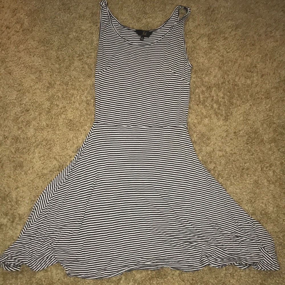 Black and white stripped dress